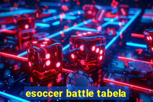 esoccer battle tabela